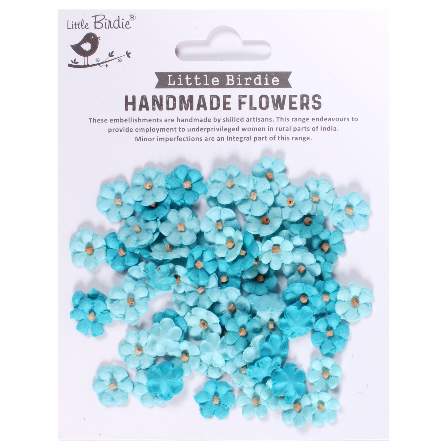 Little Birdie Esme Paper Flowers 80/Pkg-Poppies And Roses