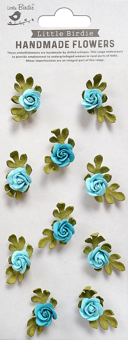 Little Birdie Petite Rose Paper Flowers 10/Pkg-Select Style