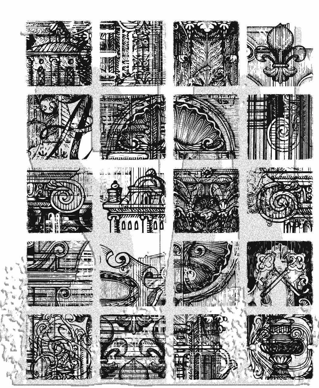 Tim Holtz Cling Stamps 7"X8.5"-