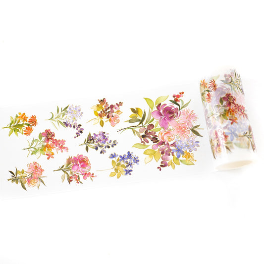 Pinkfresh Studio Foiled Washi Tape 4"X11yd-Garden Bouquet