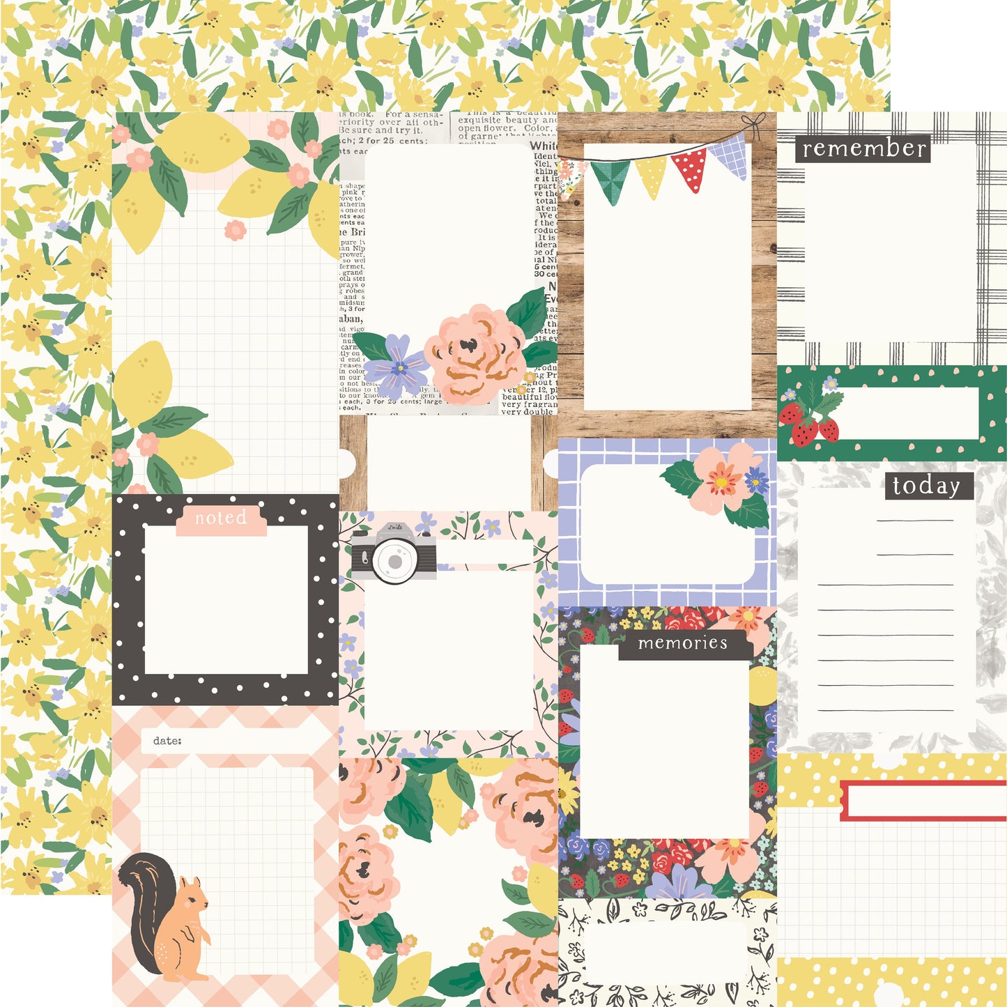 The Little Things Double-Sided Cardstock 12"X12"-4"X6" Elements