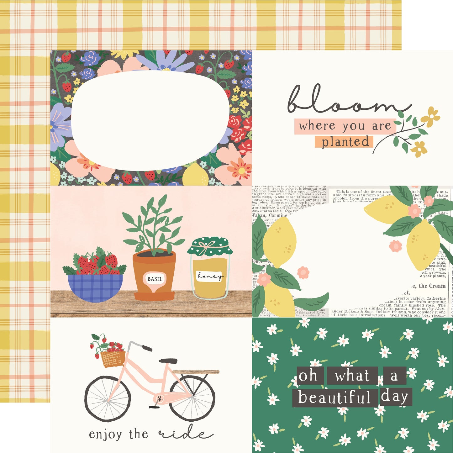 The Little Things Double-Sided Cardstock 12"X12"-4"X6" Elements