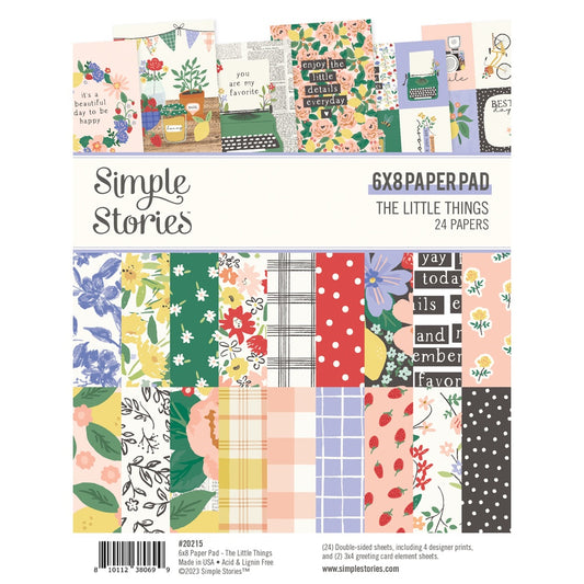 Simple Stories Double-Sided Paper Pad 6"X8" 24/Pkg-The Little Things