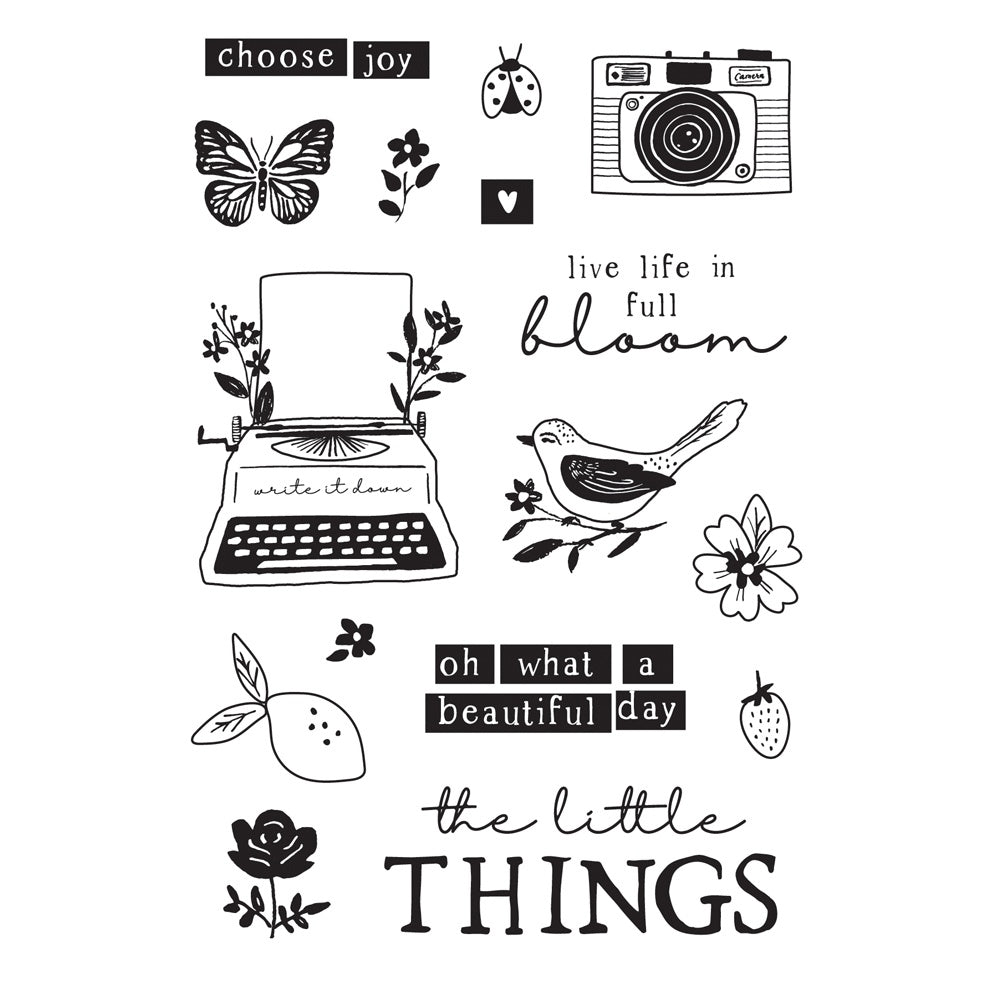 The Little Things Photopolymer Clear Stamps-16/Pkg