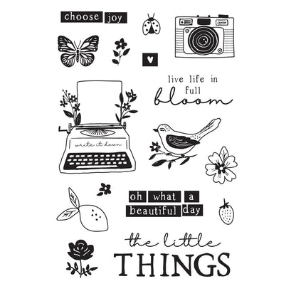 The Little Things Photopolymer Clear Stamps-16/Pkg