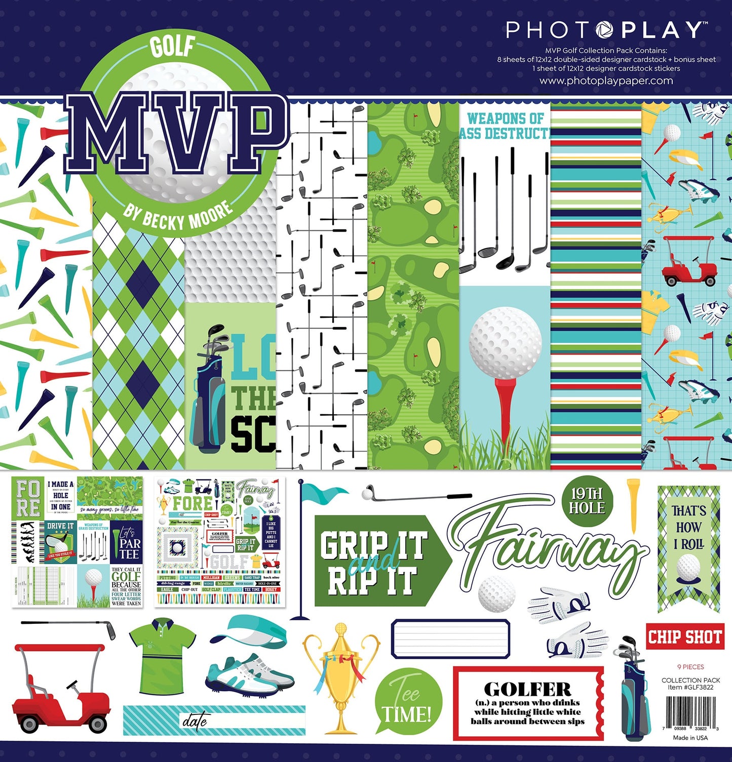 PhotoPlay Collection Pack 12"X12"-MVP Golf