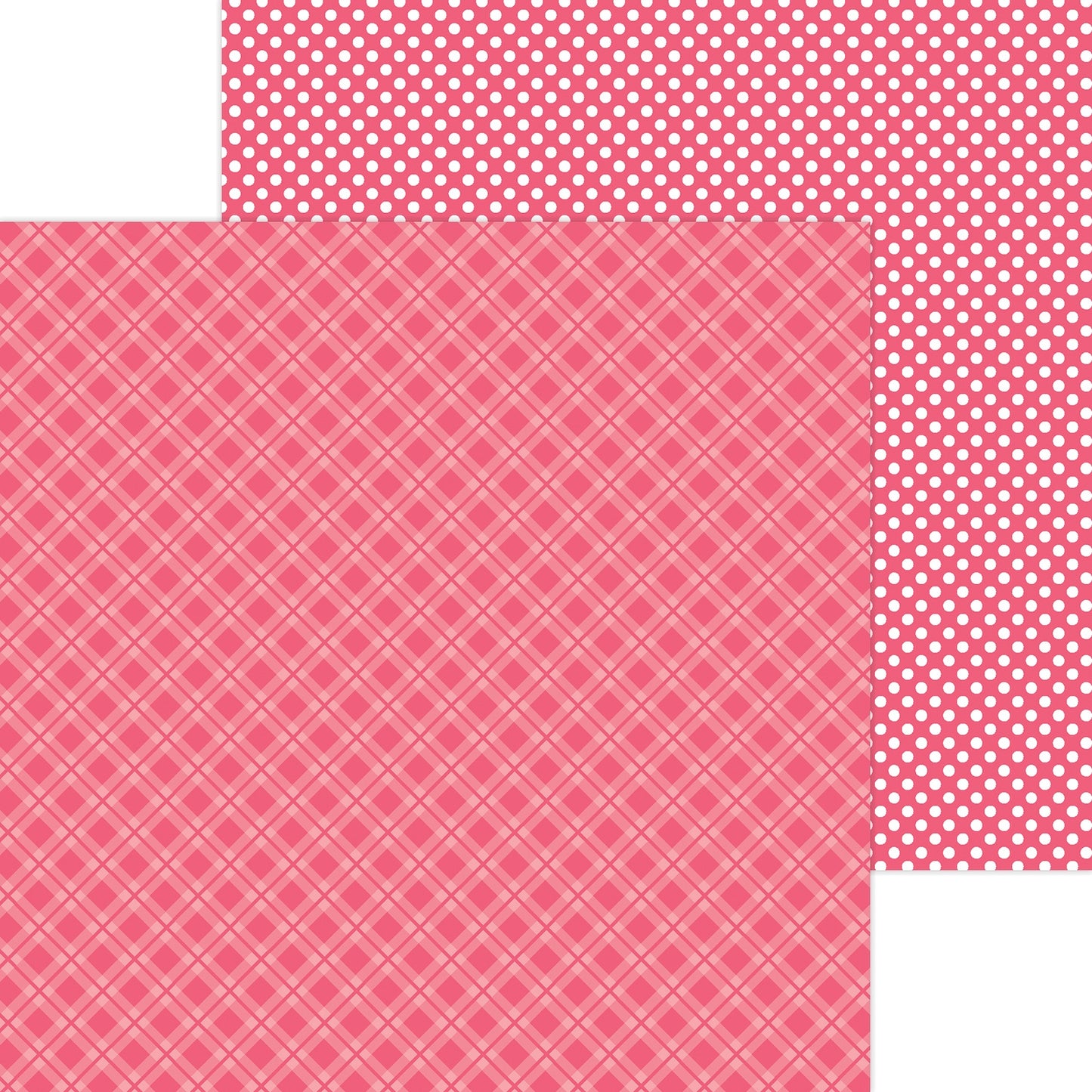 Doodlebug Petite Prints Plaid/Polka Dot Cardstock 12"X12"- Select Style