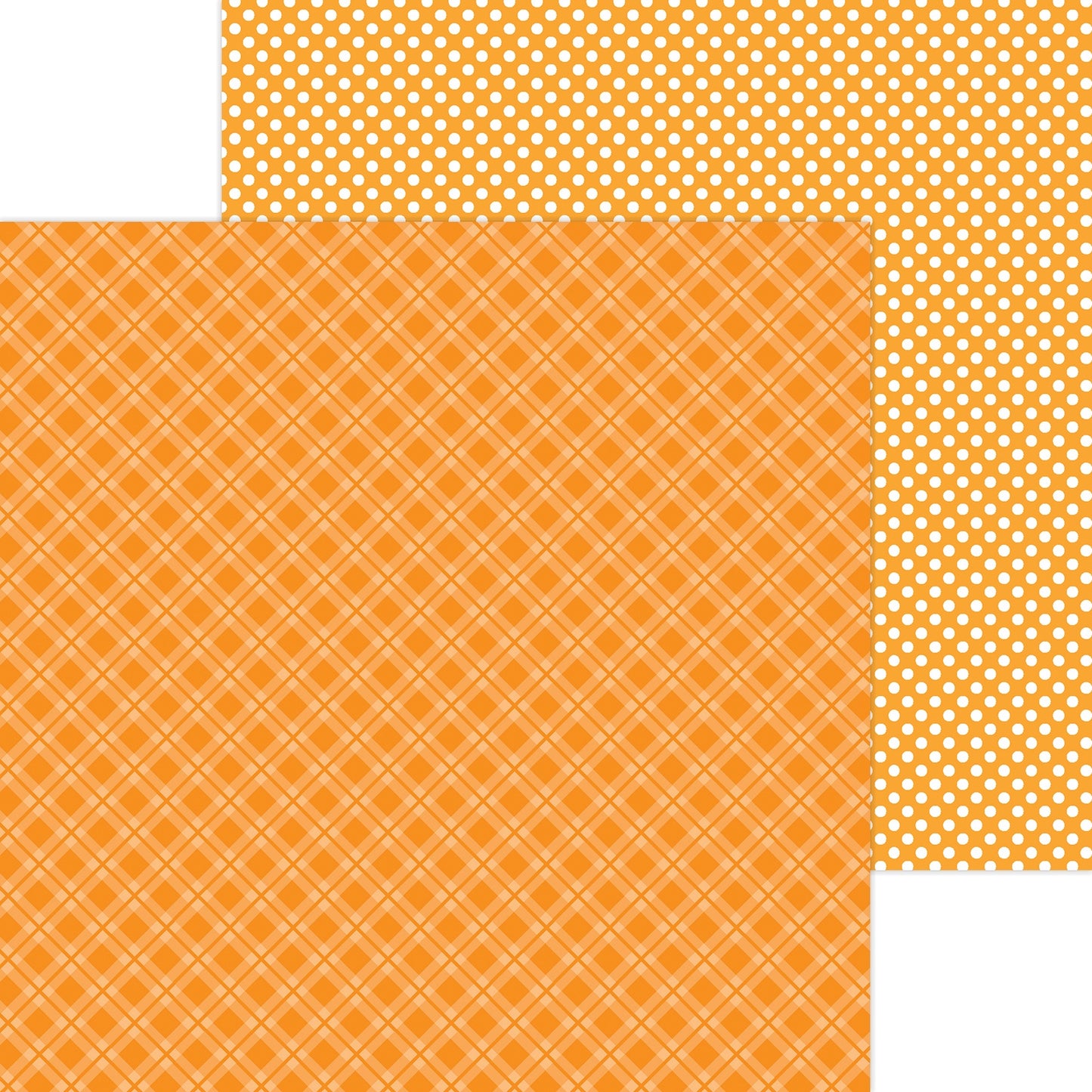Doodlebug Petite Prints Plaid/Polka Dot Cardstock 12"X12"- Select Style