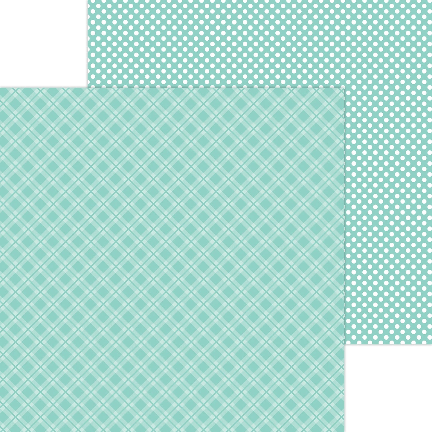 Doodlebug Petite Prints Plaid/Polka Dot Cardstock 12"X12"- Select Style