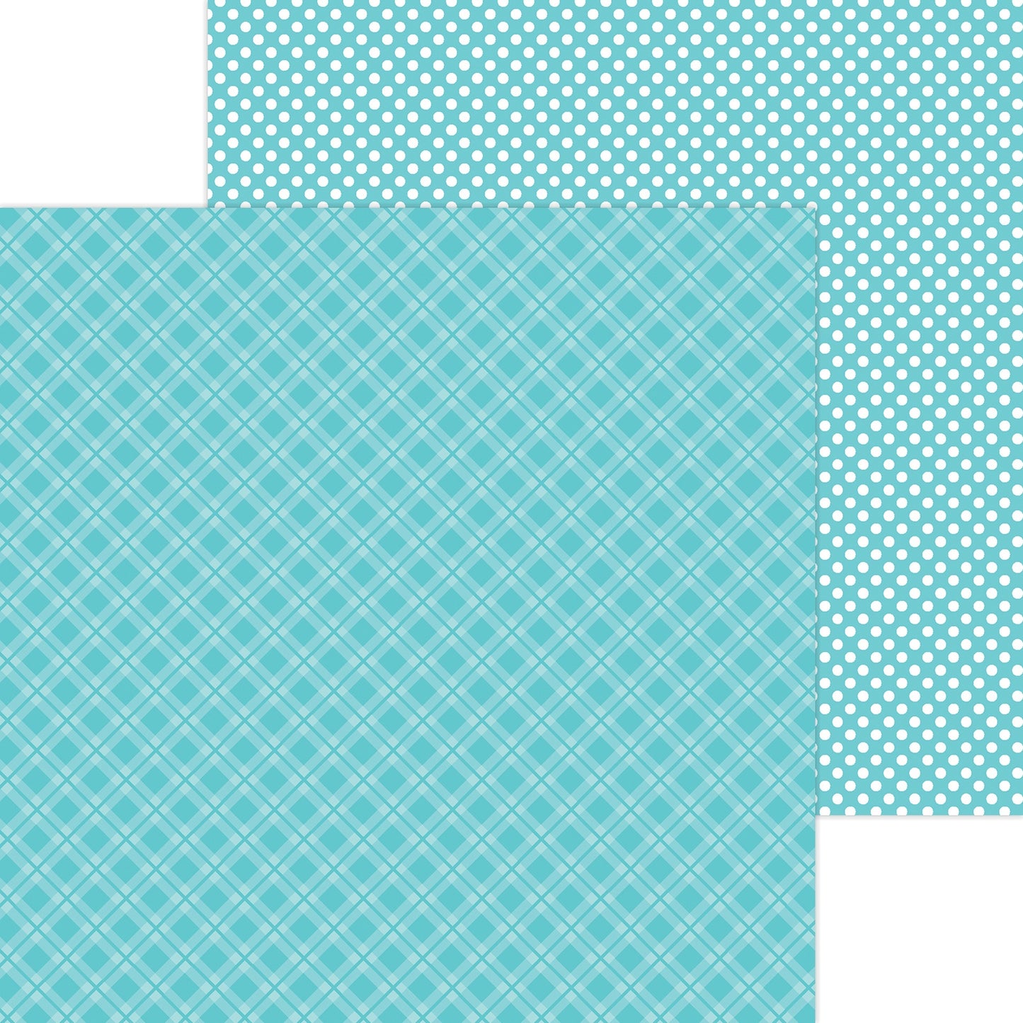 Doodlebug Petite Prints Plaid/Polka Dot Cardstock 12"X12"- Select Style