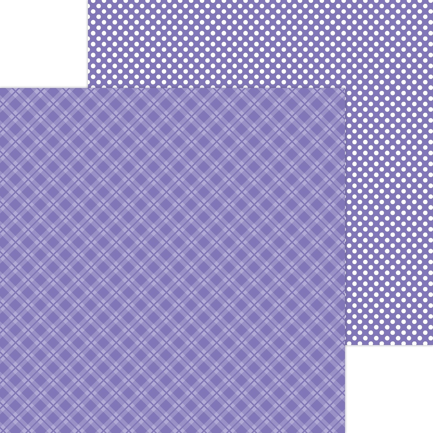 Doodlebug Petite Prints Plaid/Polka Dot Cardstock 12"X12"- Select Style