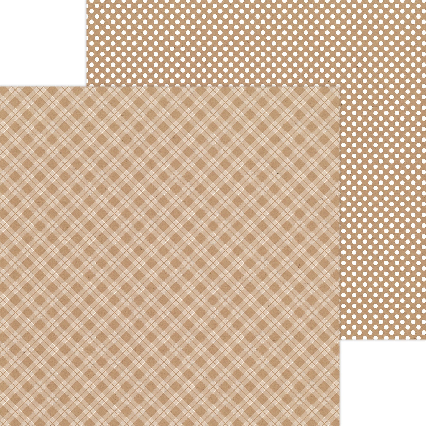 Doodlebug Petite Prints Plaid/Polka Dot Cardstock 12"X12"- Select Style