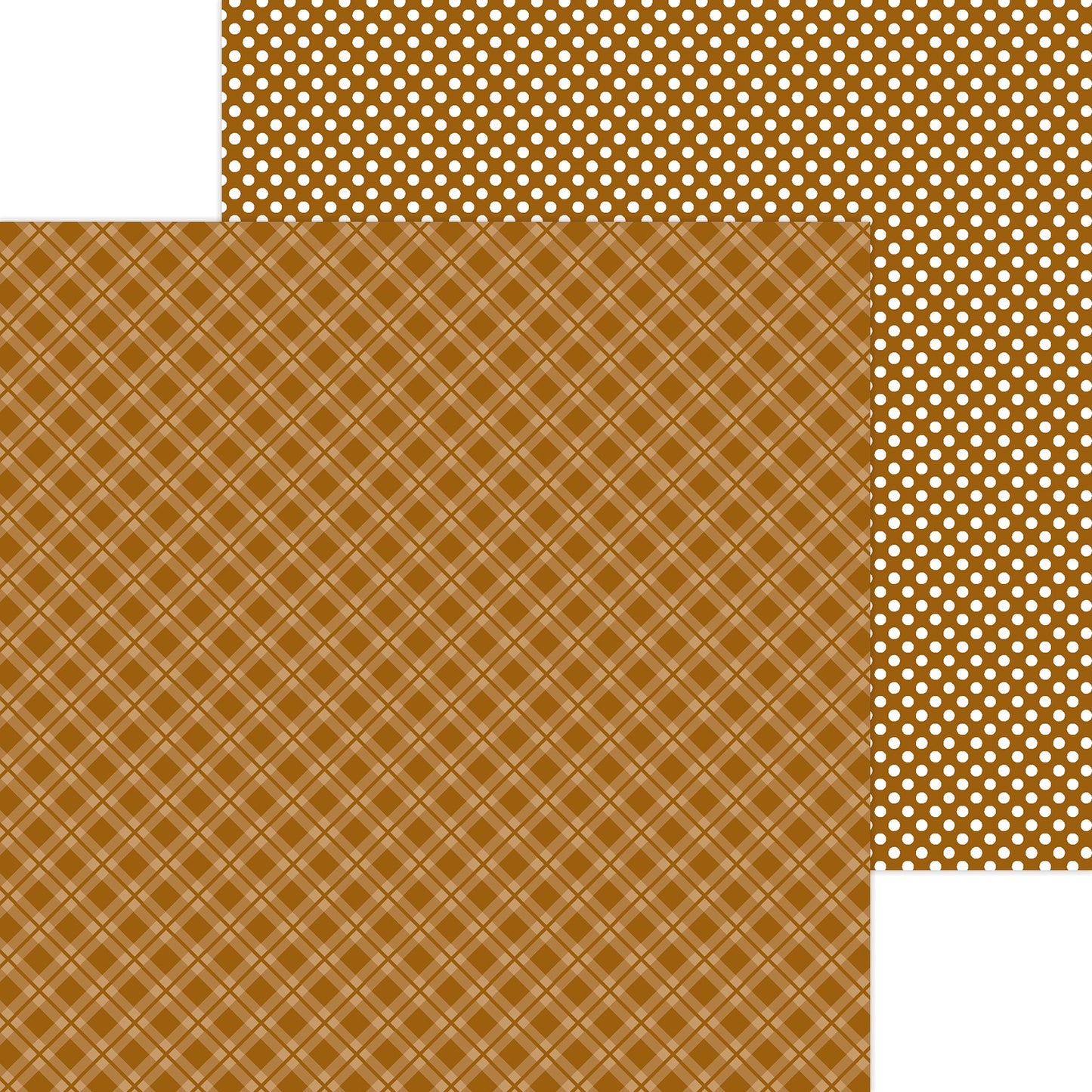 Doodlebug Petite Prints Plaid/Polka Dot Cardstock 12"X12"- Select Style