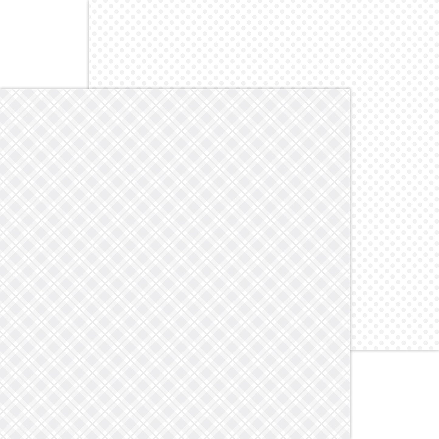 Doodlebug Petite Prints Plaid/Polka Dot Cardstock 12"X12"- Select Style