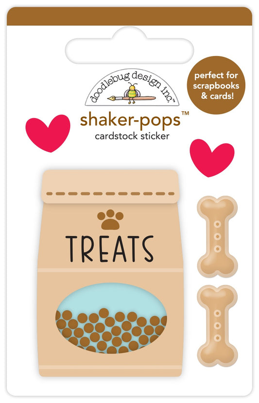 Doodlebug Shaker-Pops 3D Stickers-Doggie Treats