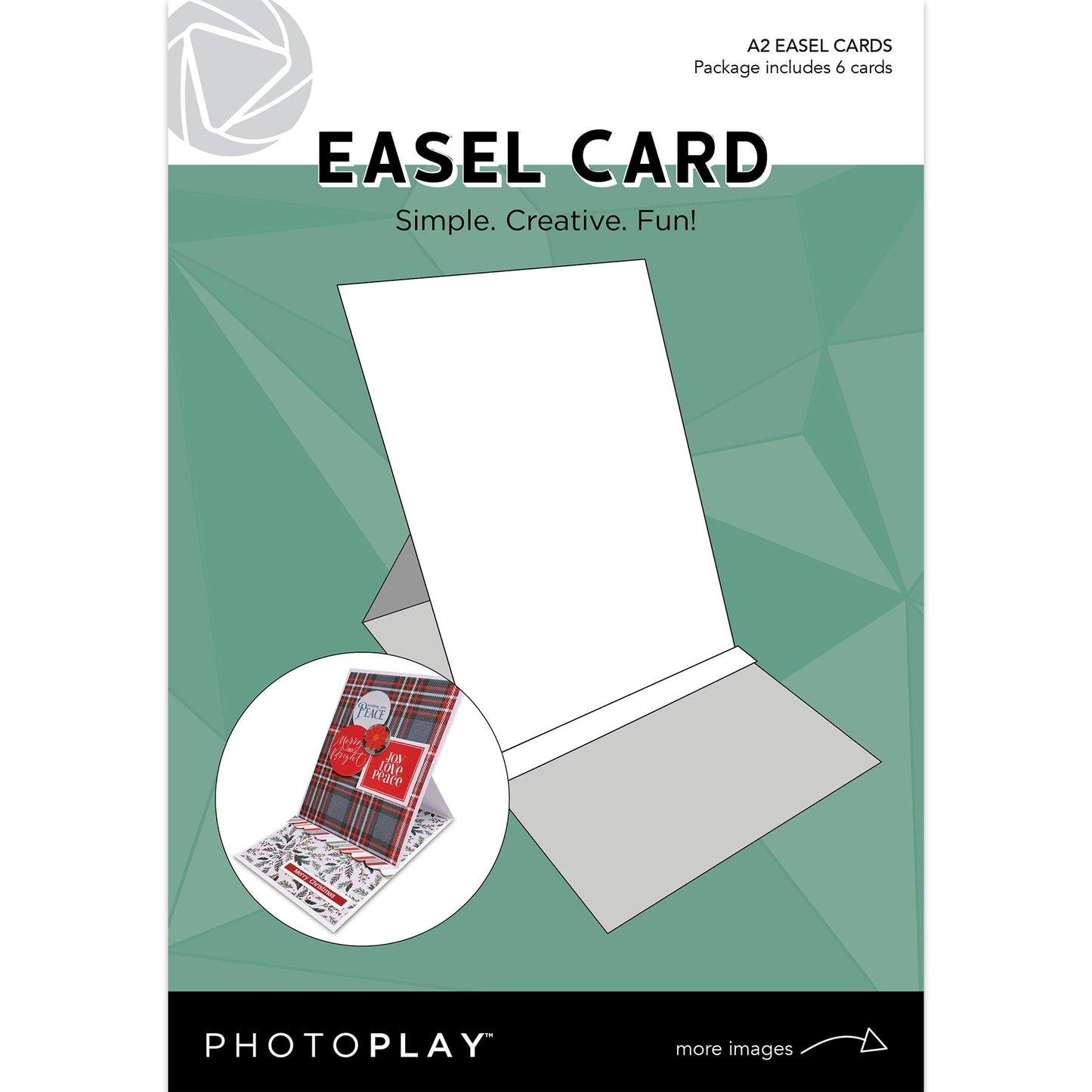 PhotoPlay Maker's Series A2 Easel Cards 6/Pkg-White