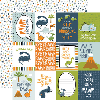 Dino-Mite Double-Sided Cardstock 12"X12"-Select Style