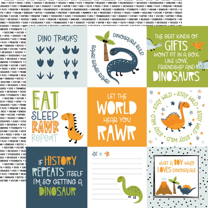 Dino-Mite Double-Sided Cardstock 12"X12"-Select Style