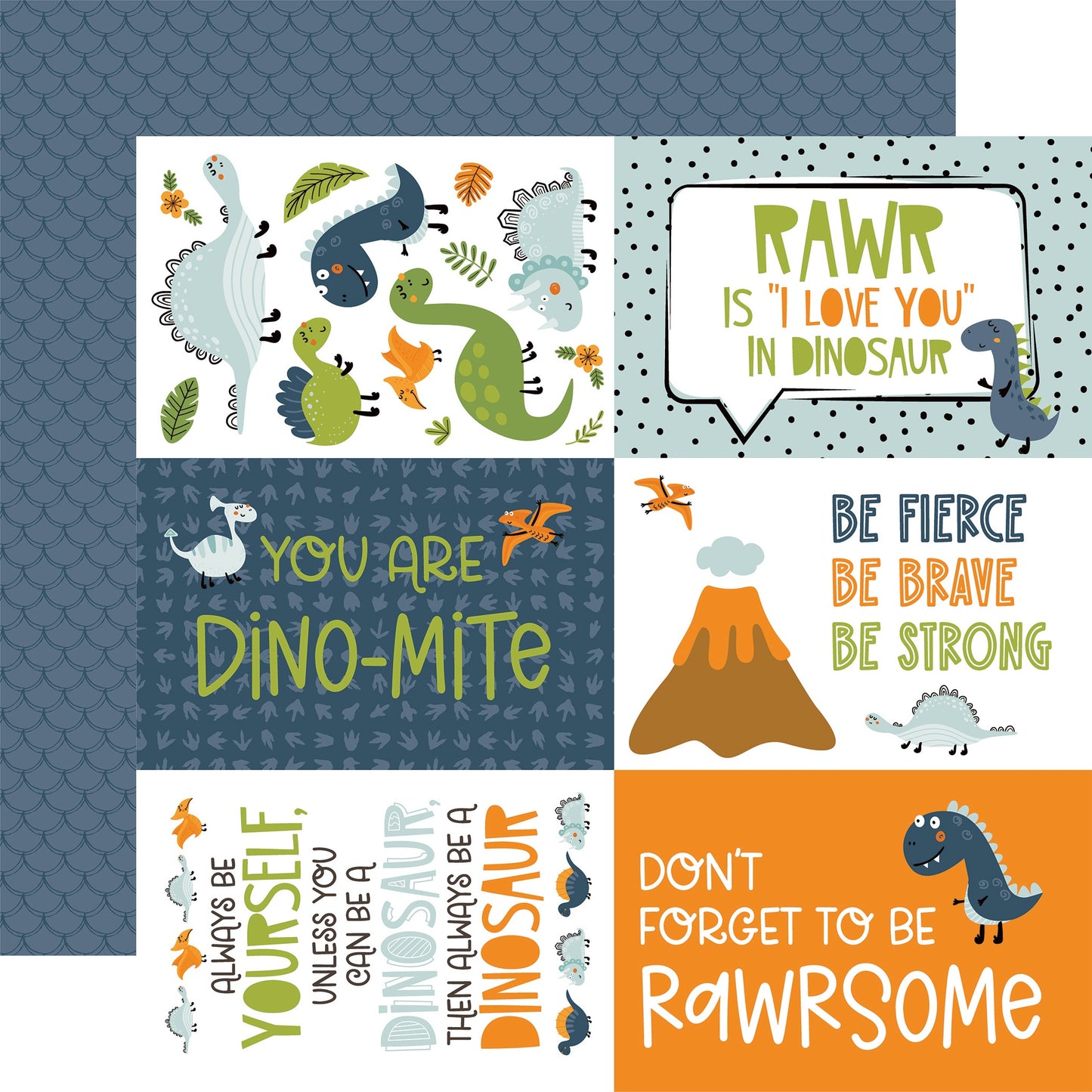 Dino-Mite Double-Sided Cardstock 12"X12"-Select Style