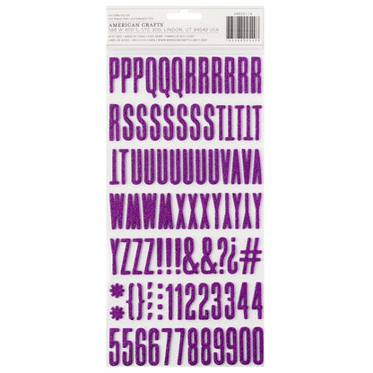 Shimelle Main Character Energy Thickers Stickers 188/Pkg-Alpha Purple Glitter