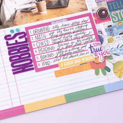 Shimelle Main Character Energy Thickers Stickers 188/Pkg-Alpha Purple Glitter