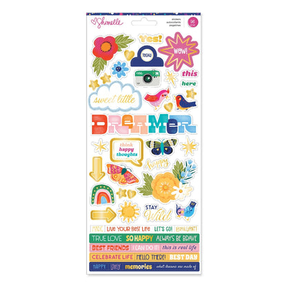 Shimelle Main Character Energy Stickers 6"X12" 96/Pkg-Gold Foil