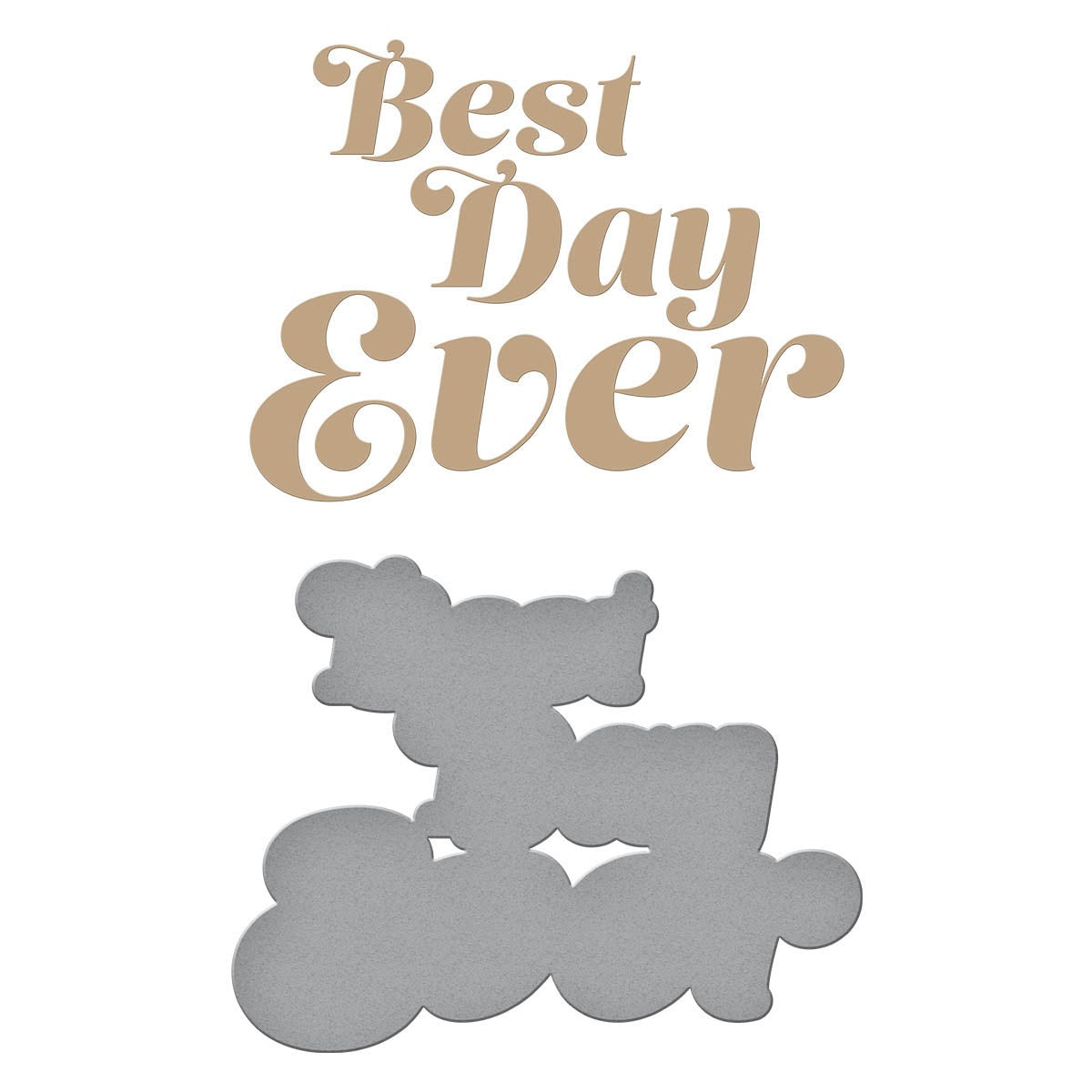 Spellbinders Glimmer Hot Foil Plate & Die Set-Best Day