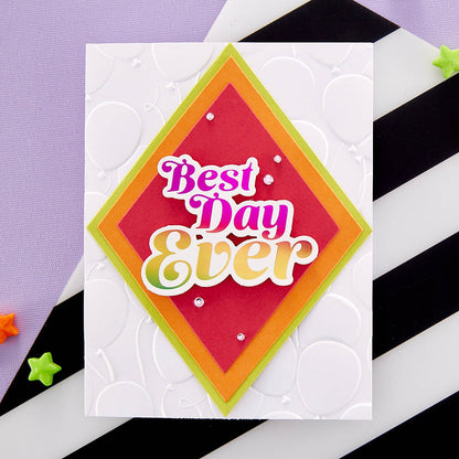 Spellbinders Glimmer Hot Foil Plate & Die Set-Best Day