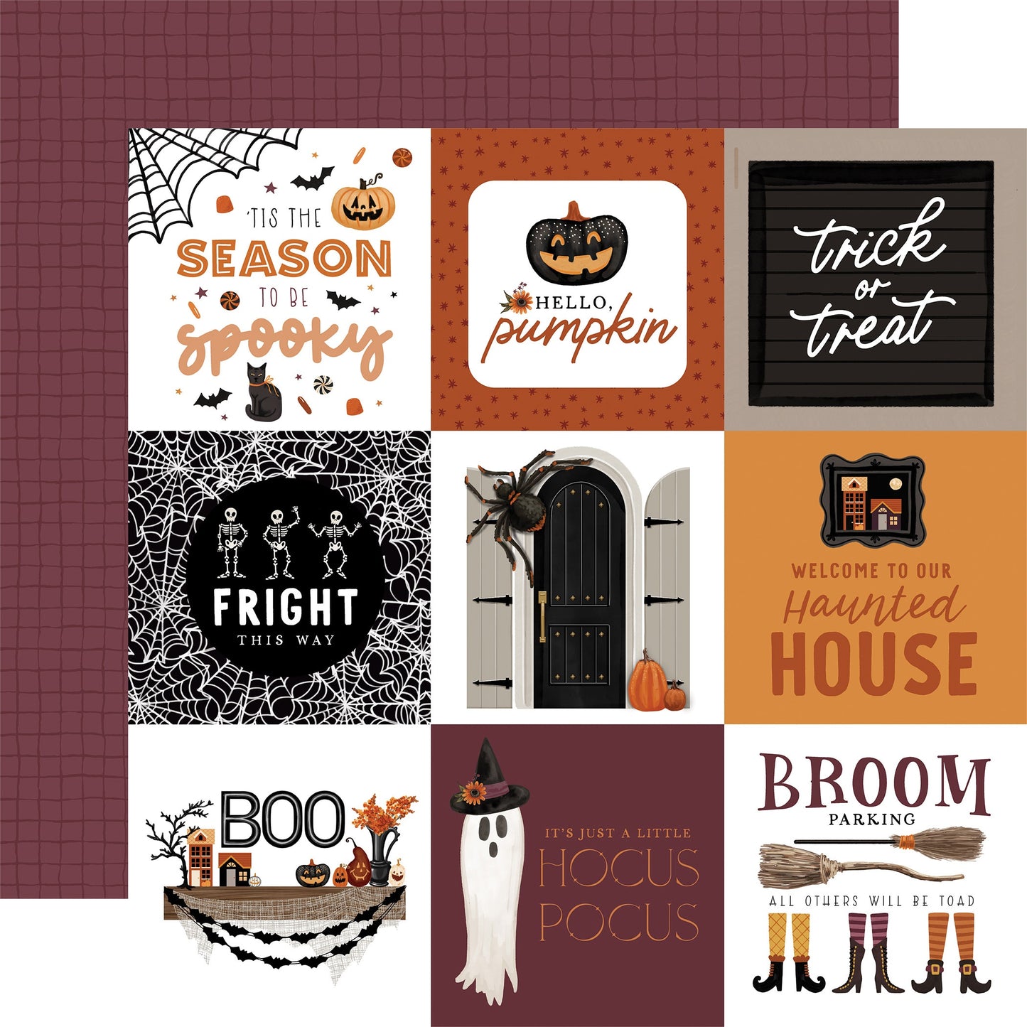 Halloween Double-Sided Cardstock 12"X12"-3"x4" Journaling Cards