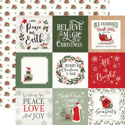 Christmas Time Double-Sided Cardstock 12"X12"-Santa Swirl