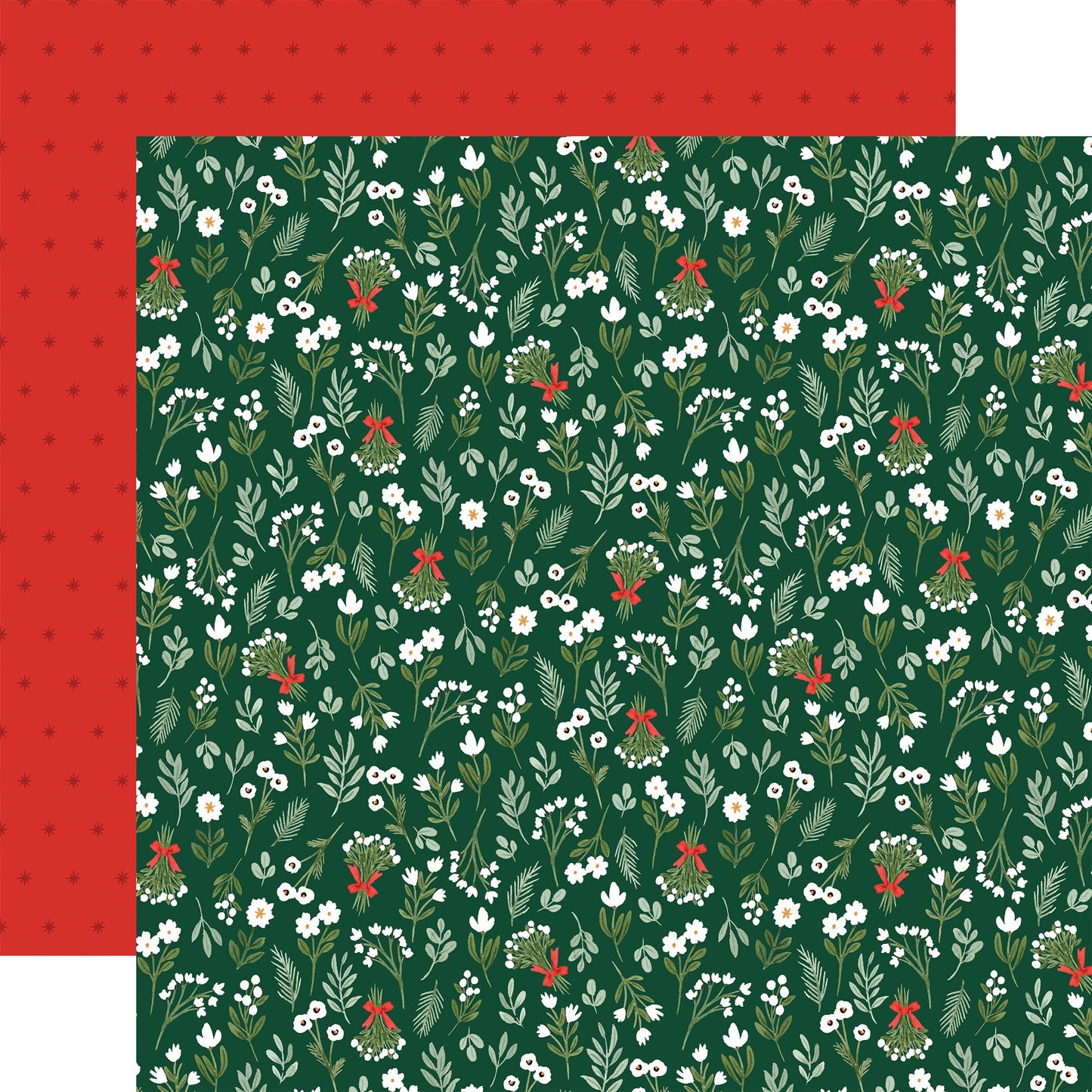 Merry Christmas Double-Sided Cardstock 12"X12"-Merry Small Floral