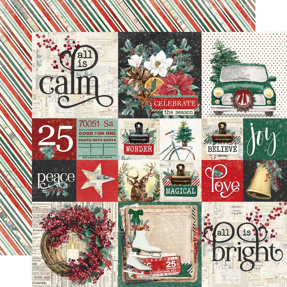 Simple Vintage 'Tis The Season Double-Sided Cardstock 12"X12-Good Cheer