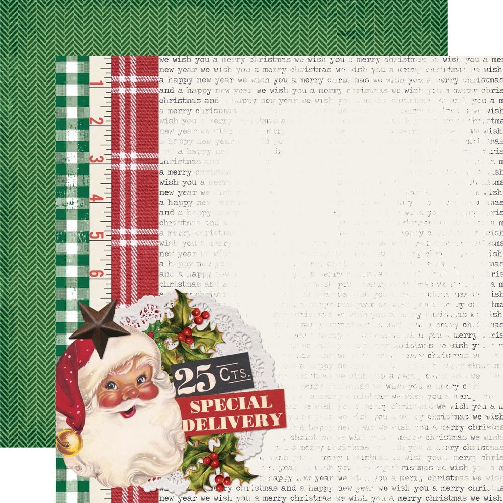 Simple Vintage Dear Santa Double-Sided Cardstock 12"X12"-Select Style