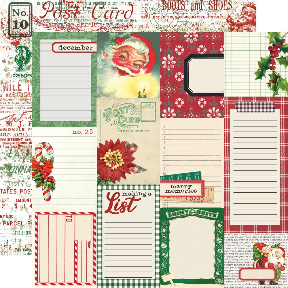 Simple Vintage Dear Santa Double-Sided Cardstock 12"X12"-Select Style