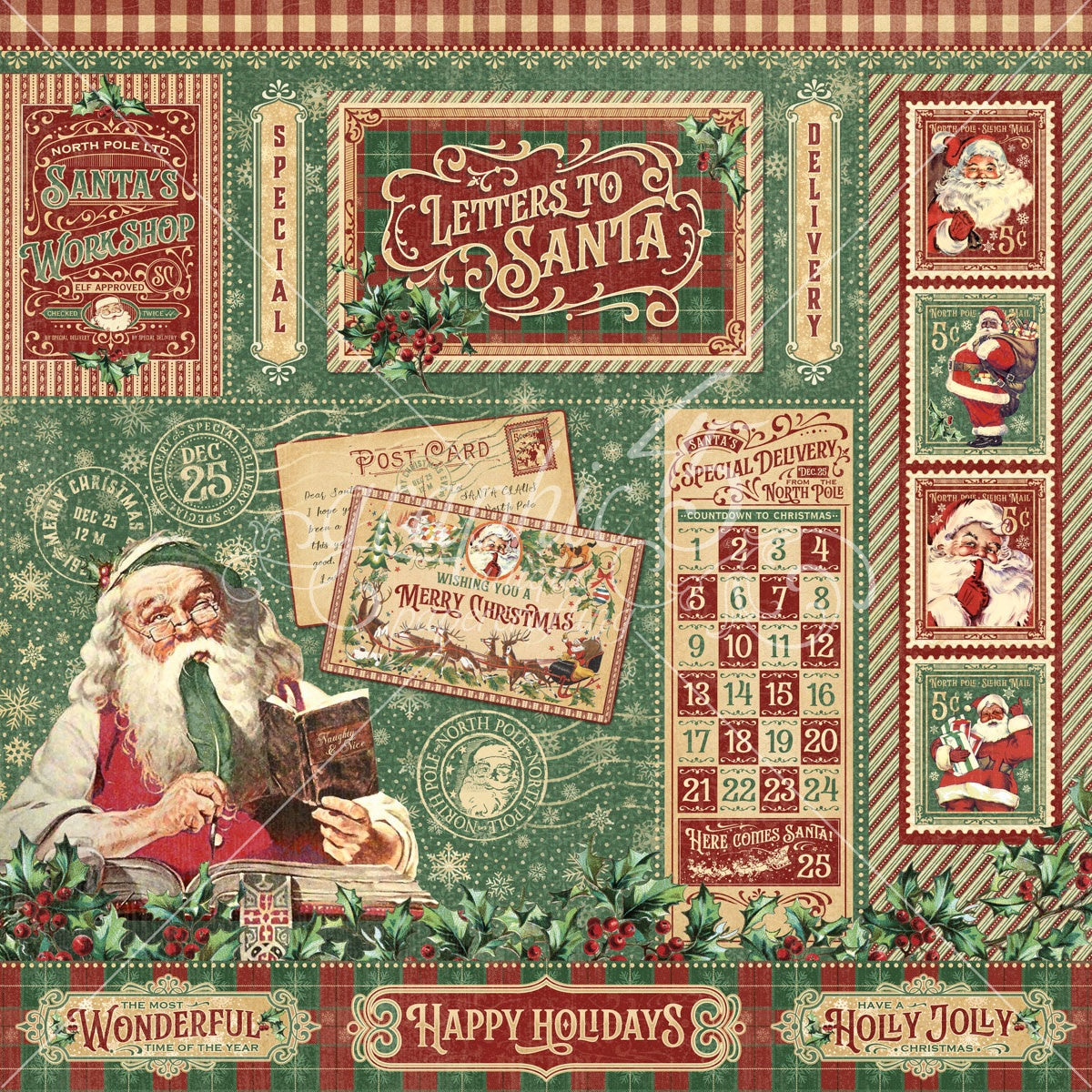 Letters To Santa Double-Sided Cardstock 12"X12"-Select Style