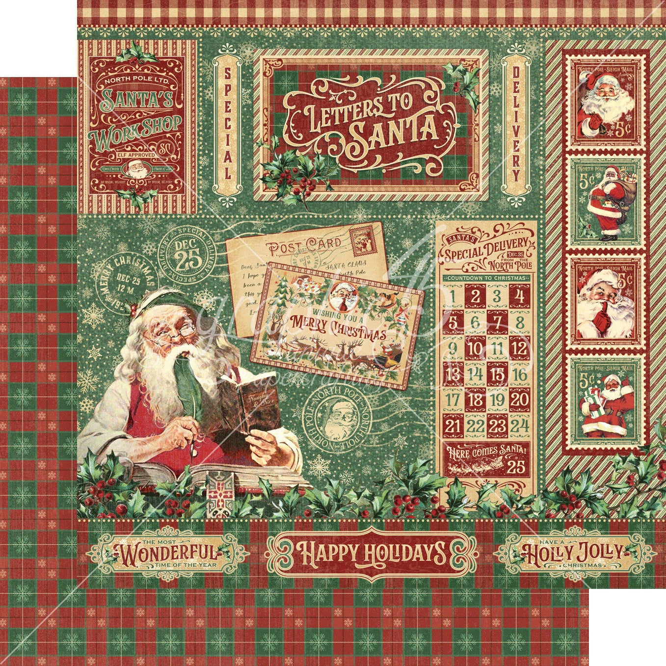 Letters To Santa Double-Sided Cardstock 12"X12"-Select Style