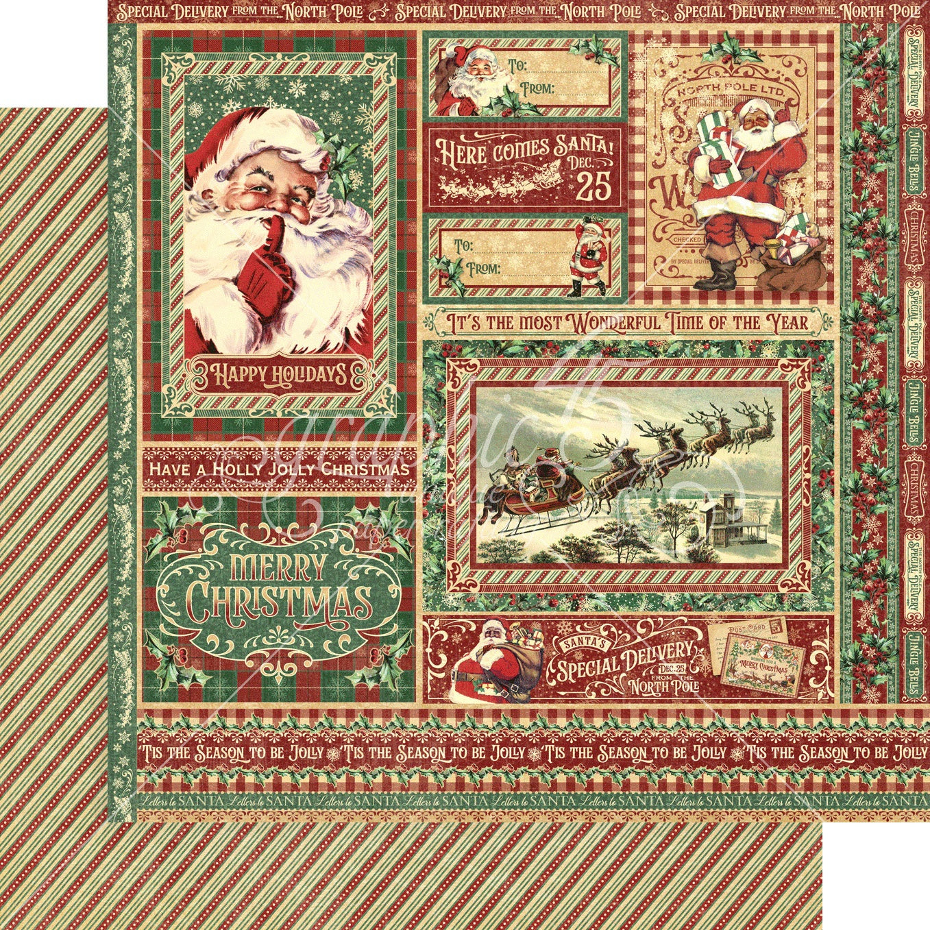 Letters To Santa Double-Sided Cardstock 12"X12"-Select Style