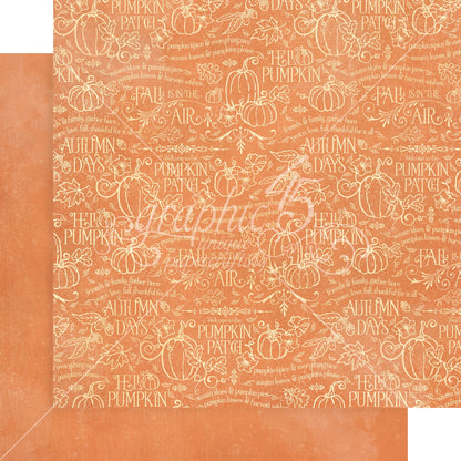 Graphic 45 Patterns & Solids Pack 12"x12"-Hello Pumpkin