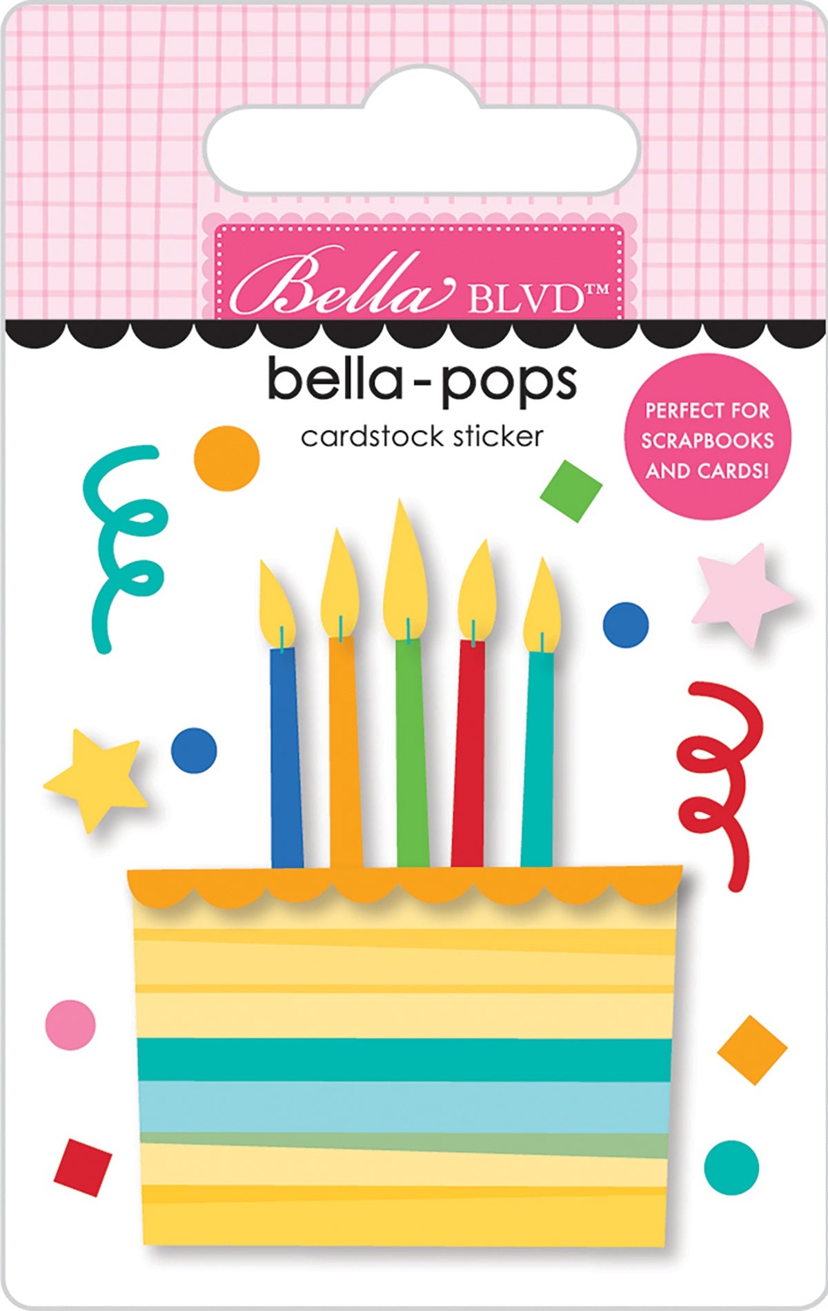 Birthday Bash Bella-Pops 3D Stickers-Eat Cake