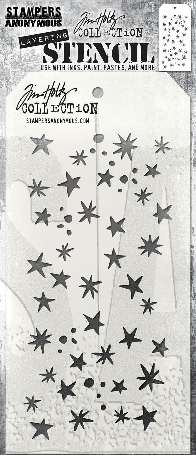 Tim Holtz Layered Stencil 4.125"X8.5"-Splatters