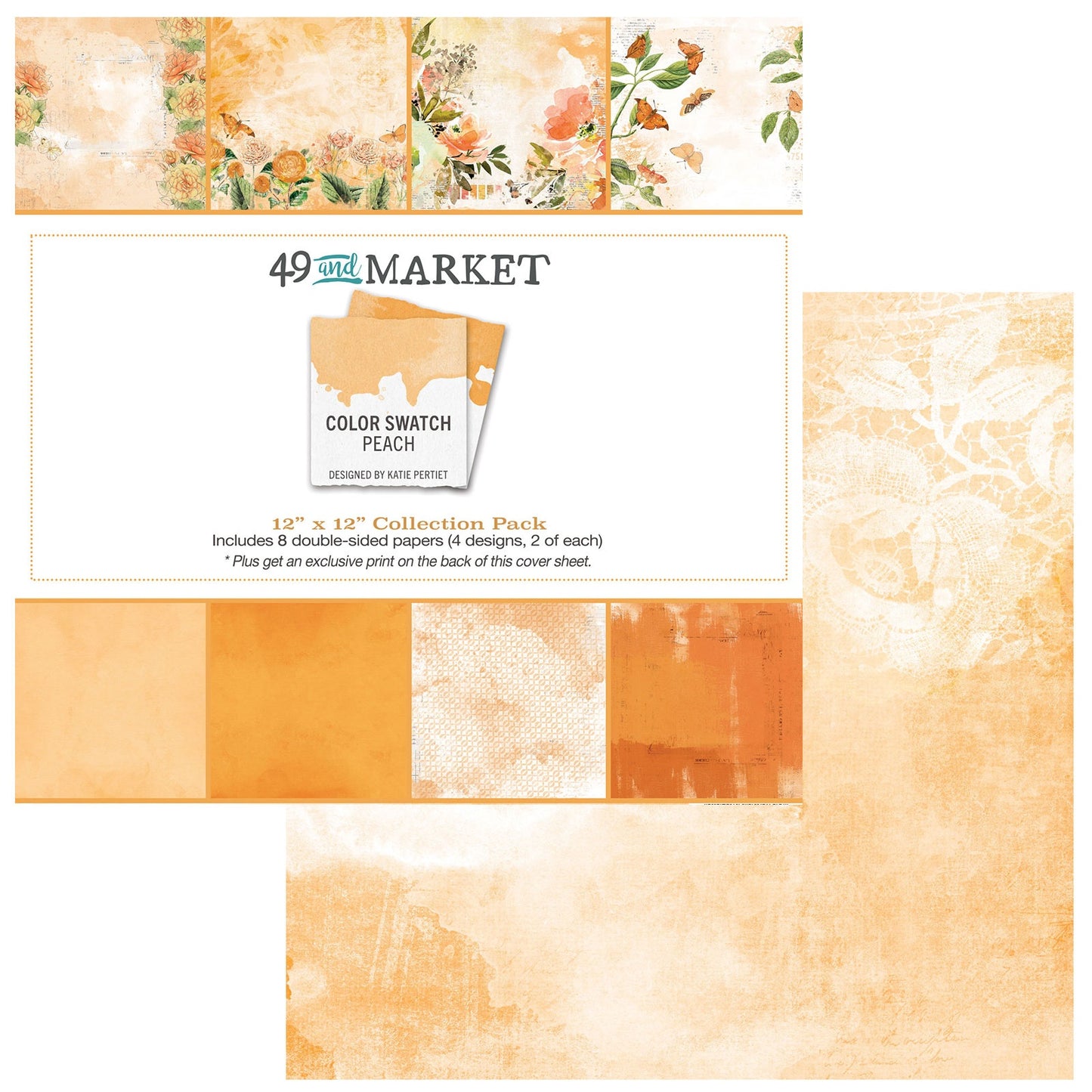 49 And Market Collection Pack 12"X12"-Color Swatch: Peach