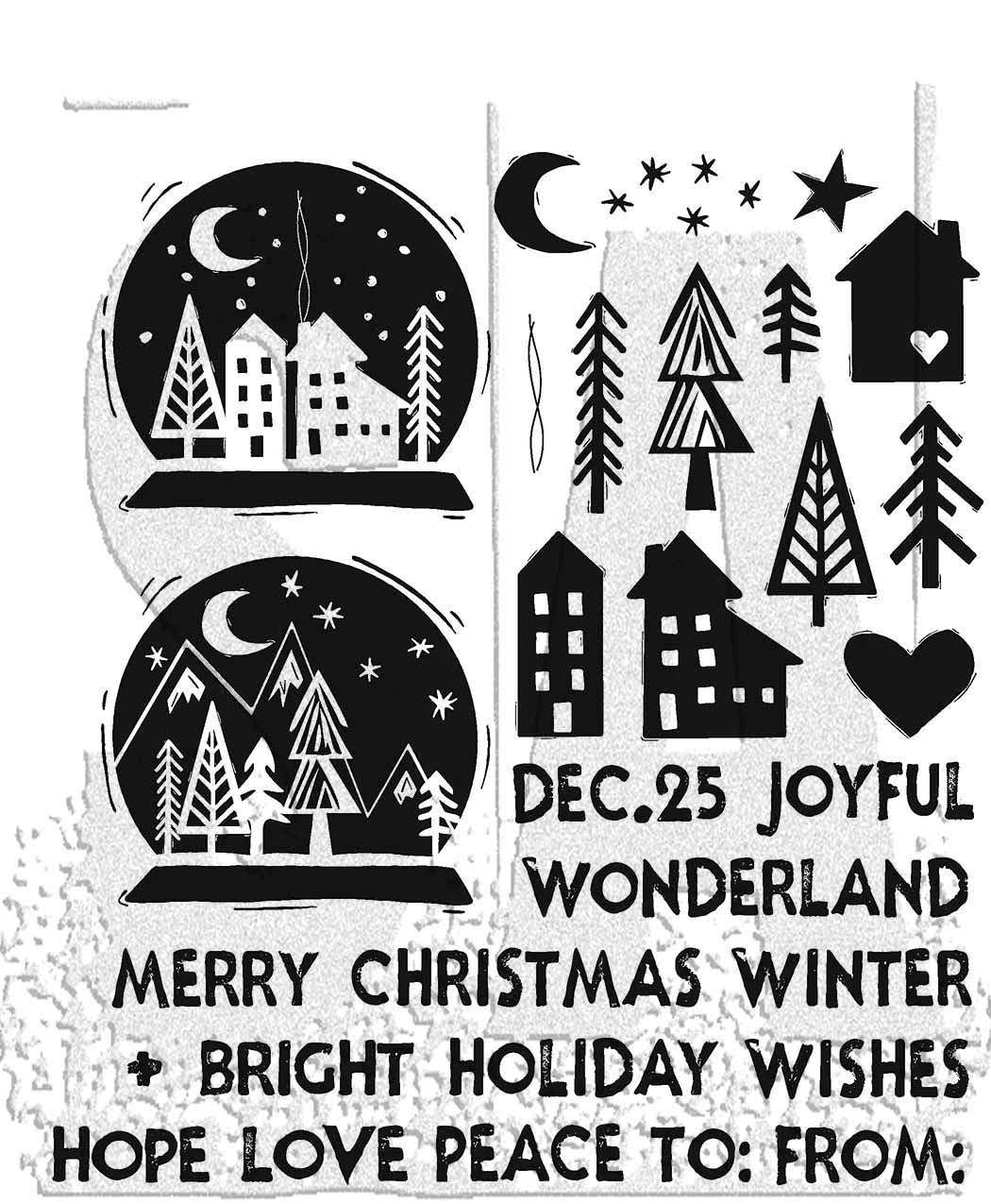 Tim Holtz Cling Stamps 7"X8.5"-