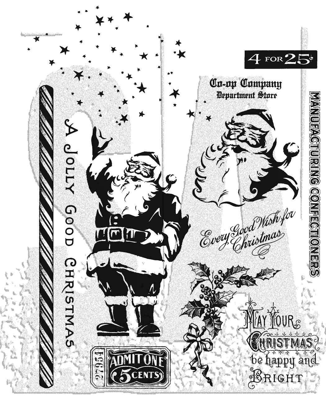 Tim Holtz Cling Stamps 7"X8.5"-