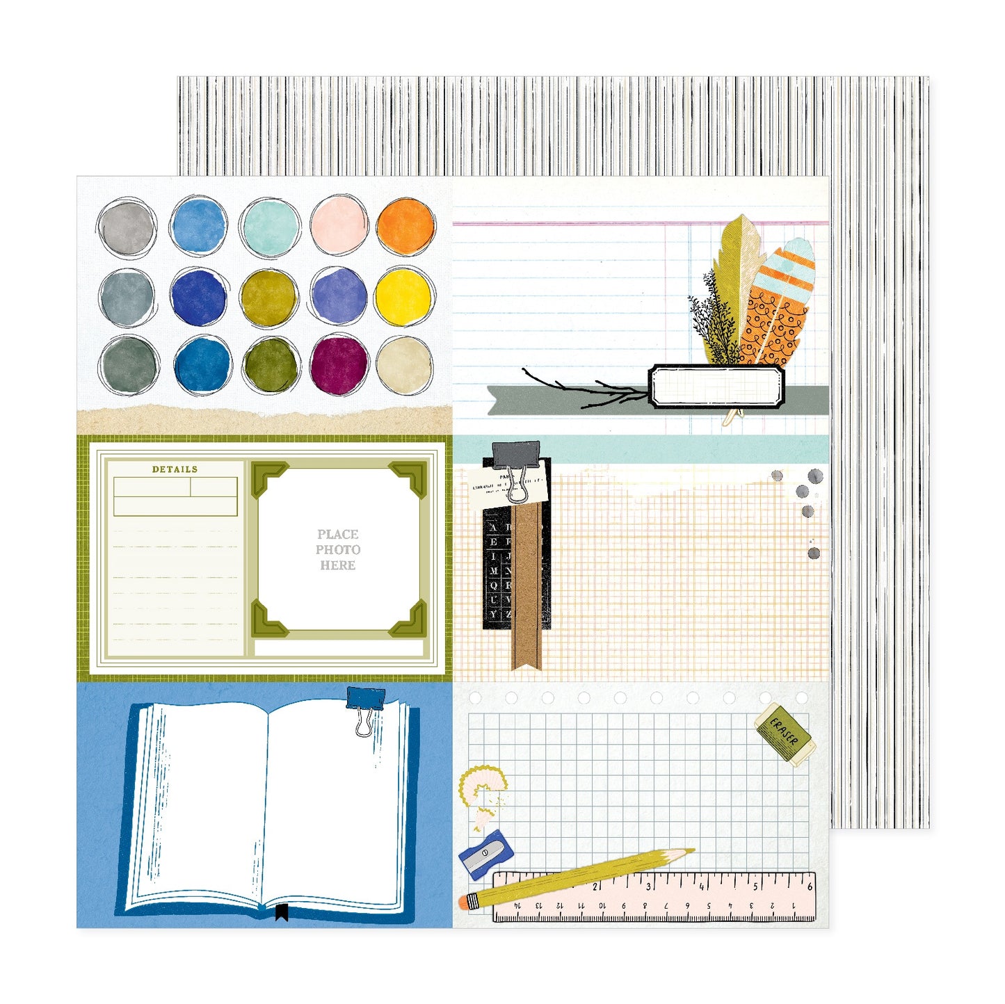 Vicki Boutin Discover + Create Double-Sided Cardstock 12X12"-3X4