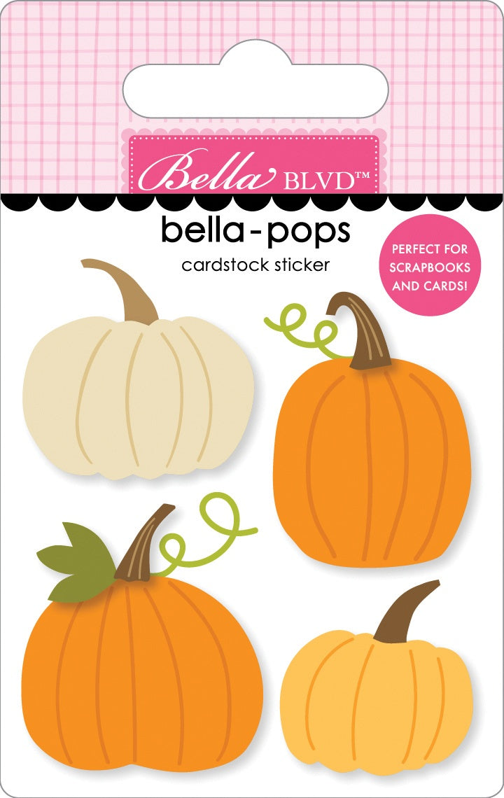 One Fall Day Bella-Pops 3D Stickers-Pumpkin Patch