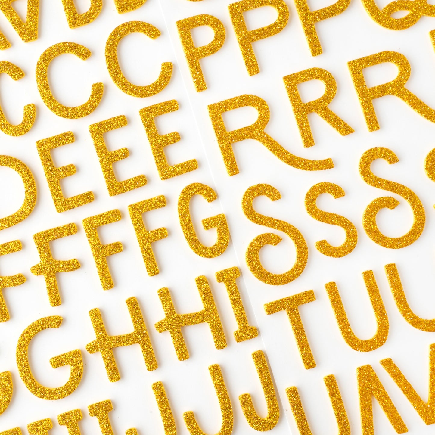 American Crafts April And Ivy Thickers Stickers 141/Pkg-Alpha, Gold Glitter