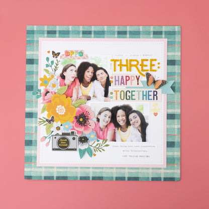 American Crafts April And Ivy Thickers Stickers 141/Pkg-Alpha, Gold Glitter