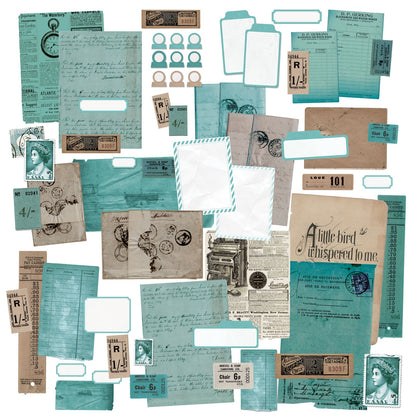 Color Swatch: Teal Ephemera Stackers-