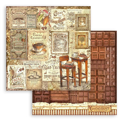 Stamperia Double-Sided Paper Pad 12"X12" 10/Pkg-Coffee And Chocolate, 10 Designs/1 Each