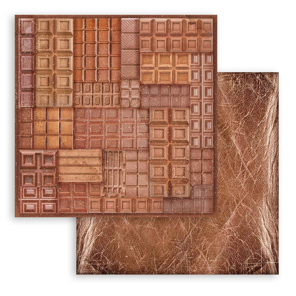 Stamperia Maxi Backgrounds Double-Sided Paper Pad 12"X12"-Coffee And Chocolate, 10 Designs/1 Each